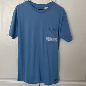 Levi’s Made & Crafted Blue T-Shirt With Embroidered Detail On Pocket Men’s Sz M